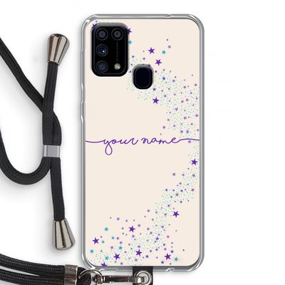 Sterren: Samsung Galaxy M31 Transparant Hoesje met koord