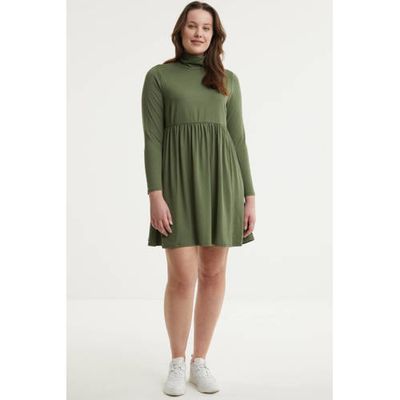 Simply Be jurk met plooien donkergroen