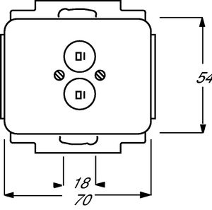 1751-24G  - Basic element with central cover plate 1751-24G