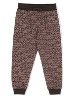 Dolce & Gabbana Kids pantalon de jogging en coton à logo imprimé - Marron - thumbnail