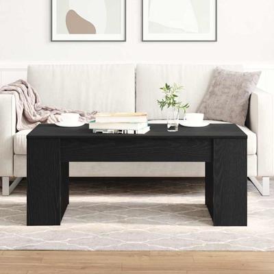 Salontafel Zwart eiken 102 x 55 x 42 cm Bewerkt hout