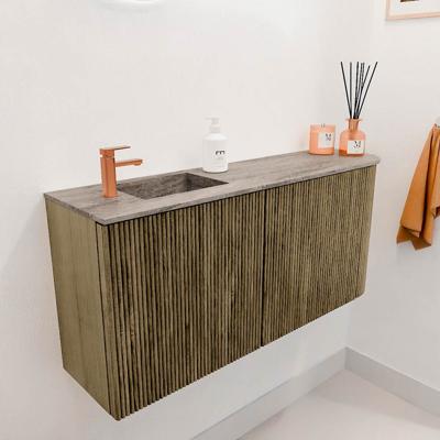 Toiletmeubel Mondiaz Joya Dlux | 91.6 cm | Meubelkleur Dusk | Faye wastafel Oza Wasbak Links | 1 kraangat