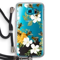 No flowers without bees: Samsung Galaxy S6 Transparant Hoesje met koord