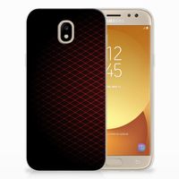 Samsung Galaxy J5 2017 TPU bumper Geruit Rood - thumbnail