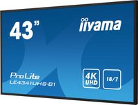 iiyama LE4341UHS-B1 beeldkrant Digitale signage flatscreen 108 cm (42.5") LCD 350 cd/m² 4K Ultra HD Zwart 18/7 - thumbnail