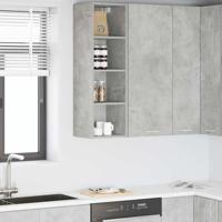 Hangkast Riga Beton Grijs 30 x 29,5 x 100 cm Bewerkt hout