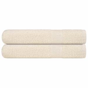 VidaXL Saunahanddoeken 2 st 80x200 cm 360 g/m² 100% katoen crème