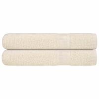 VidaXL Saunahanddoeken 2 st 80x200 cm 360 g/m² 100% katoen crème