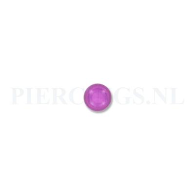 Balletje 1.6 mm acryl transparant paars 5 mm