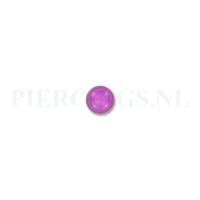 Balletje 1.6 mm acryl transparant paars 5 mm