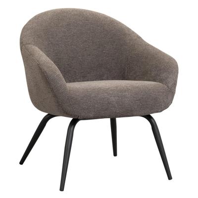 Leen Bakker - Fauteuil Lieke - Antraciet - Stof - Grijs - 43x68x81 Cm