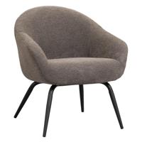 Leen Bakker - Fauteuil Lieke - Antraciet - Stof - Grijs - 43x68x81 Cm