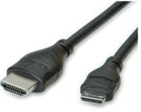 ROLINE Monitorkabel HDMI High Speed met Ethernet, HDMI Male - Mini HDMI Male, 0,8 m