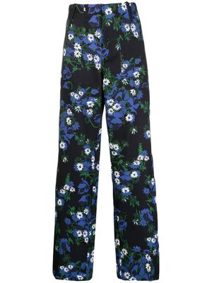 Plan C pantalon à fleurs - Noir