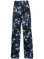 Plan C pantalon à fleurs - Noir