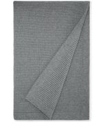 Brunello Cucinelli couverture en maille nervurée - Gris