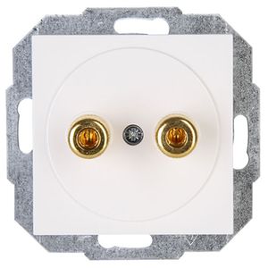 Kopp HK07 luidsprekercontactdoos wit glanzend