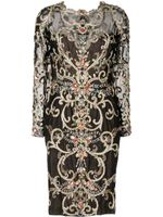 Zuhair Murad robe à ornements en cristal - Noir