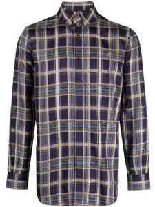 Vivienne Westwood check-print long-sleeve shirt - Bleu