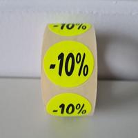 Etiket fluor geel 27mm -10% 500/rol