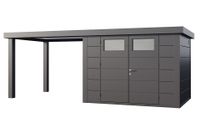 Telluria | Tuinhuis Classico 3024 met Overkapping Open Lounge Large | Links | Antraciet