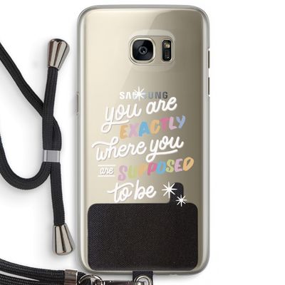Right Place: Samsung Galaxy S7 Edge Transparant Hoesje met koord