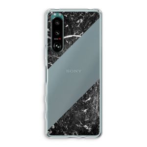 Zwart marmer: Sony Xperia 5 III Transparant Hoesje