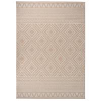 VidaXL Buitenkleed met patroon platgeweven 120x170 cm bruin