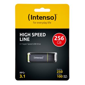 Intenso High Speed Line USB flash drive 256 GB USB Type-A 3.2 Gen 1 (3.1 Gen 1) Zwart, Geel