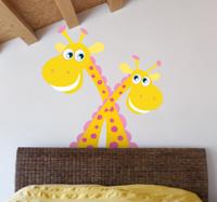 Sticker twee giraffen
