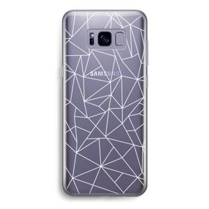 Geometrische lijnen wit: Samsung Galaxy S8 Transparant Hoesje