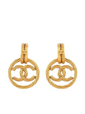 CHANEL Pre-Owned boucles d'oreilles à logo CC (1993)