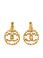 CHANEL Pre-Owned boucles d'oreilles à logo CC (1993)