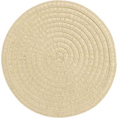 Placemat Emory - taupe - Ø38 cm (1 stuk) - Leen Bakker