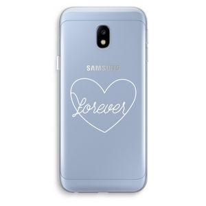 Forever heart pastel: Samsung Galaxy J3 (2017) Transparant Hoesje
