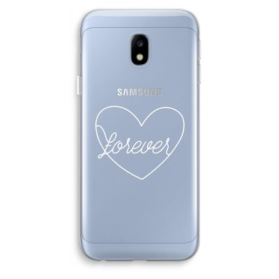 Forever heart pastel: Samsung Galaxy J3 (2017) Transparant Hoesje