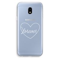 Forever heart pastel: Samsung Galaxy J3 (2017) Transparant Hoesje