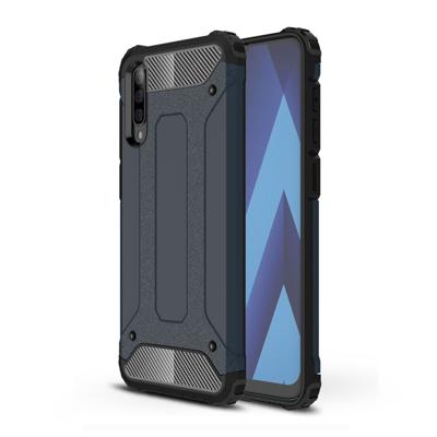 Magic Armor TPU + PC combinatie Case voor Galaxy A70 (marineblauw)
