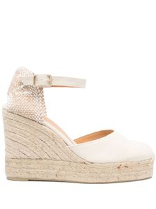 Castañer espadrilles compensées en raphia tressé - Tons neutres