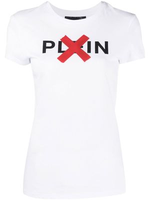Philipp Plein t-shirt en coton à logo imprimé - Blanc