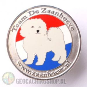 Zaanhoeve geocoin - zilver LE