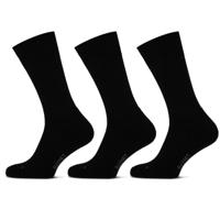 Basset Merinowollen Sokken Casual Badstof Zool 3-pack Zwart-39/42