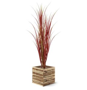 Kunst Rietgras Deluxe UV 120cm Burgundy