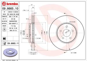 Remschijf BREMBO, Remschijftype: Binnen geventileerd, u.a. für Ford, Jaguar