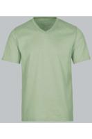 TRIGEMA Regular Fit T-Shirt V-hals groen, Effen