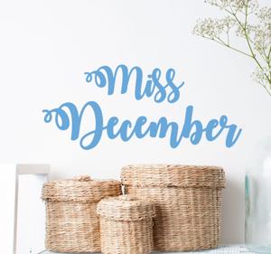Wanddecoratie tekst miss December