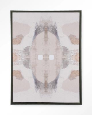 Urban Cotton Wandkleed 'Chiru Antelope' 80 x 110cm in Floating Frame - black