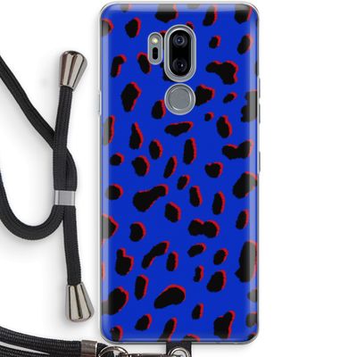 Blue Leopard: LG G7 Thinq Transparant Hoesje met koord