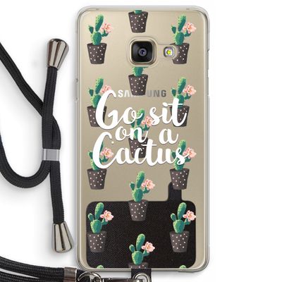 Cactus quote: Samsung Galaxy A3 (2016) Transparant Hoesje met koord