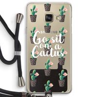 Cactus quote: Samsung Galaxy A3 (2016) Transparant Hoesje met koord